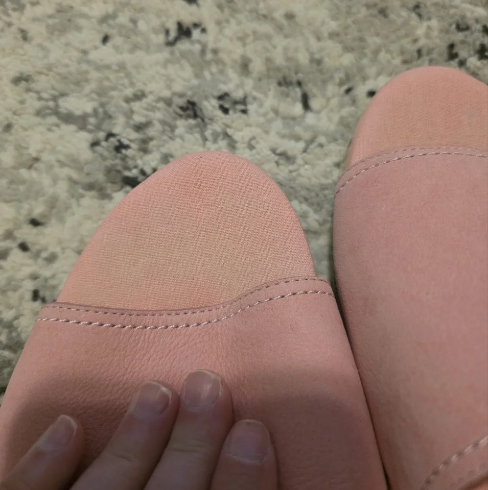 Cole Haan Leather Canvas Espadrilles Sandals Pink Womens 8.5 Preppy Boho